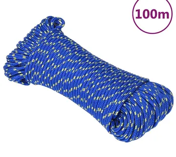 vidaXL Brodski konop plavi 3 mm 100 m od polipropilena - Venlo