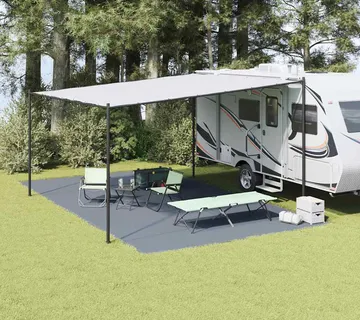 vidaXL Teppi za šator Plava i siva 700 x 400 cm Polietilen - Venlo