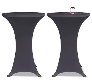 vidaXL Rastezljivi Stolnjak 2 kom 70 cm Antracit boja - Venlo