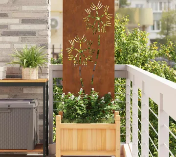vidaXL Privatnost u vrtu Rezbarija Rđa 50 x 140 cm - Venlo