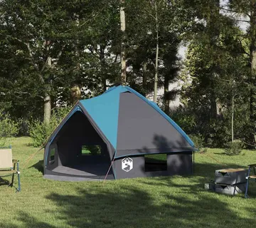 vidaXL Šator Teepee za 6 osoba 6 osoba Plava i siva - Venlo
