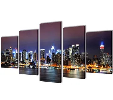 vidaXL Zidne Slike na Platnu s Printom New York 100 x 50 cm - Venlo