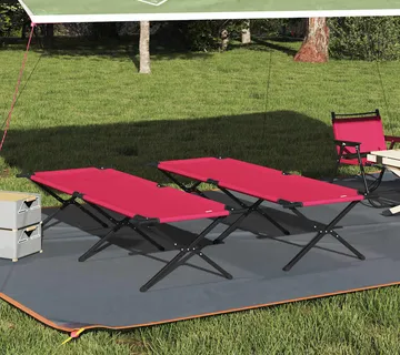 vidaXL Sklopivi kamperski krevet 2 kom. Crvena 210 x 80 x 46 cm - Venlo