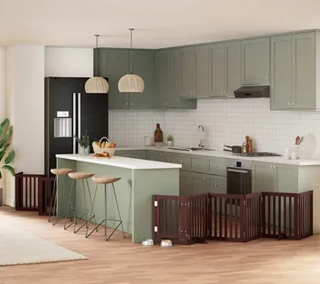 vidaXL Vrata za pse s vratašcima 15 panela sklopiva 750 cm drvo topole - Venlo