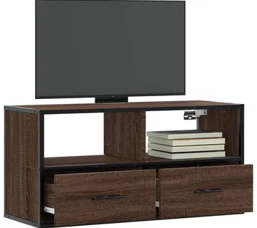 vidaXL TV ormarić smeđi hrast 80x31x39,5 cm Konstruirano drvo i metal - Venlo