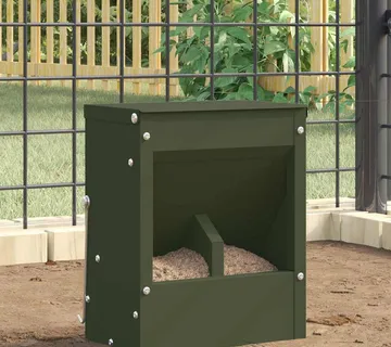 vidaXL Hranilica za zečeve Maslinasto zelena 20 x 12,5 x 25 cm 3 kg - Venlo