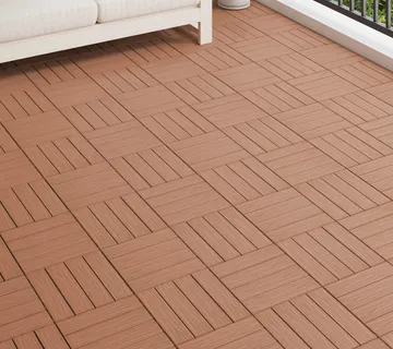 vidaXL Pločice za decking 11 kom. Svijetlosmeđa 30 x 30 cm WPC - Venlo