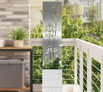 vidaXL Privatnost u vrtu Srebrna 32 x 32 x 150 cm Nehrđajući čelik - Venlo