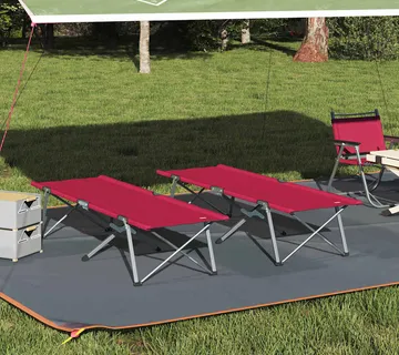 vidaXL Sklopivi kamperski krevet 2 kom. Crvena 194 x 62,5 x 42,5 cm - Venlo