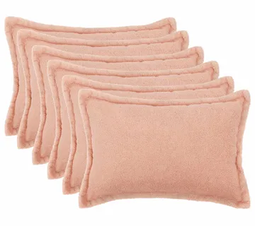 vidaXL Presvlaka za jastuk 6 pcs HOUTEN Ružičasta 40 x 60 cm Bouclé - Venlo
