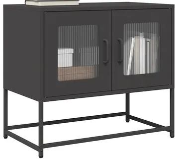 vidaXL TV ormarić crni 68x39x60,5 cm hladno valjani čelik - Venlo