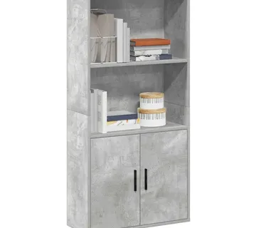 vidaXL Regal za knjige siva boja betona 60x24x120 cm konstruirano drvo - Venlo