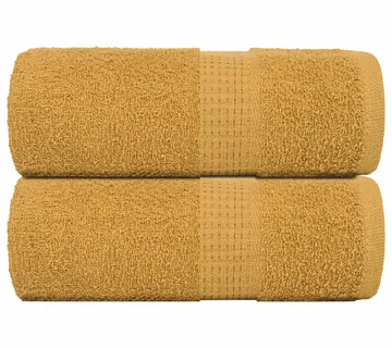 vidaXL Ručnici za pranje ŽABA 2 kom. zlatne 30x30 cm 360 g/m² - Venlo