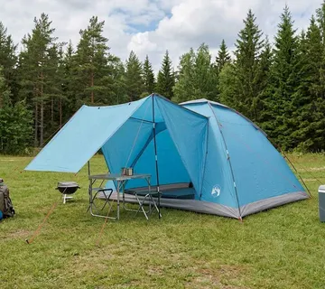 vidaXL Kamping šator 6-osobni Plava Poliester i čelik - Venlo