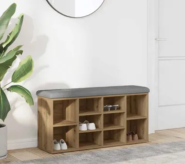 vidaXL Klupa za cipele obrtnički hrast 102x32x50 cm izrađeno drvo - Venlo