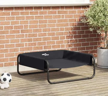 vidaXL Krevet za psa Crna 75 x 75 x 30 cm Čelik - Venlo
