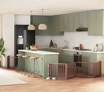 vidaXL Vrata za pse s vratašcima 12 panela sklopiva 960 cm drvo topole - Venlo