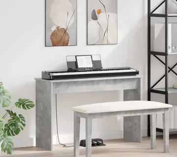 vidaXL Stalak za klavijaturu Betonski sivi 100 x 32 x 64 cm - Venlo