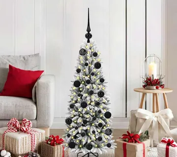 vidaXL Umjetno božićno drvce Bijela 120 cm PVC, plastika, čelik i PE - Venlo
