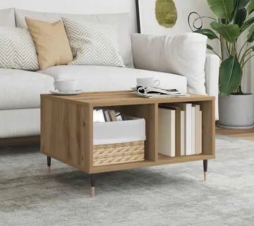 vidaXL Stol za kavu Artisan hrast 60x50x36,5 cm izrađeno drvo - Venlo