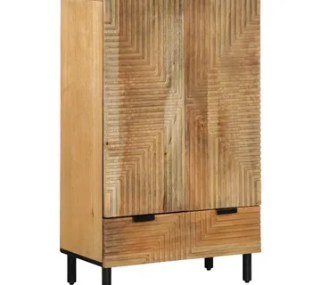 vidaXL Visoka ploča smeđa 60x33x100 cm Puno drvo Mango - Venlo