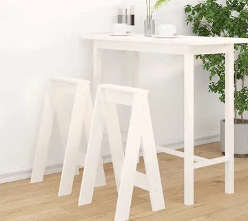 vidaXL Stolci 2 kom bijeli 40 x 40 x 75 cm od masivne borovine - Venlo