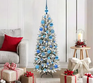 vidaXL Umjetno božićno drvce Bijela 120 cm PVC, plastika, čelik i PE - Venlo