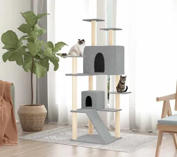 vidaXL Penjalica za mačke sa stupovima za grebanje svjetlosiva 153 cm - Venlo
