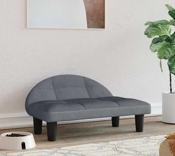 vidaXL Krevet za pse tamnosivi 70x52x30 cm baršunasti - Venlo