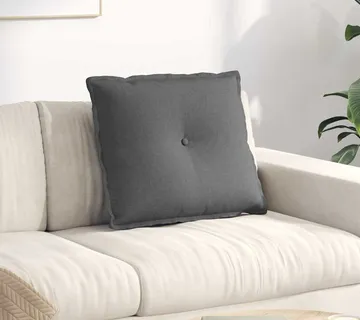vidaXL Jastuk za leđa Tamno siva 60 x 19 x 50 cm tkanina - Venlo