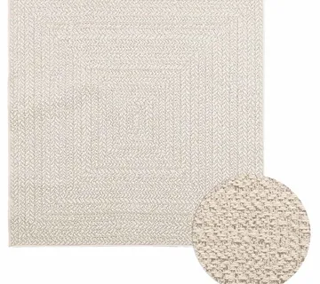 vidaXL Tepih ZIZUR 120 x 120 cm s izgledom jute unutarnji i vanjski - Venlo