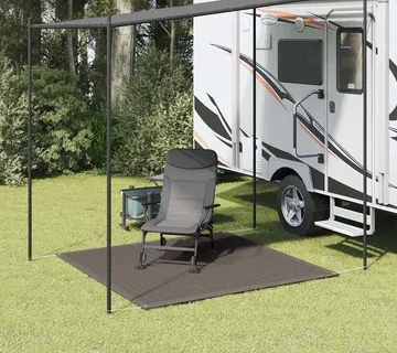 vidaXL Tepih za šator 250 x 250 cm antracit HDPE - Venlo
