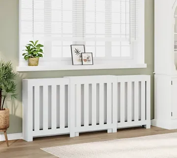 vidaXL Pokrov za radijator bijeli 205x21,5x83,5 cm konstruirano drvo - Venlo