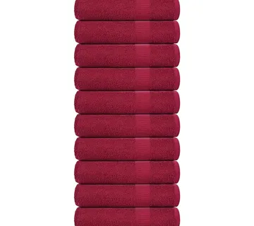 vidaXL Ručnici za kupanje FROGN 10 kom bordo 100x150 cm 360 g/m² - Venlo