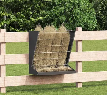 vidaXL Hranilica za sijeno Crna 71 x 33 x 70 cm 5 kg - Venlo