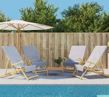vidaXL Ručnici za plažu 4 kom sivi 60 x 135 cm od tkanine 400 GSM - Venlo