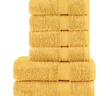 vidaXL 6-dijelni vrhunski set ručnika SOLUND zlatni 600 gsm - Venlo