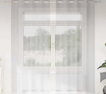 vidaXL Voile zavjesa 2 kom. Svijetlo siva 260 x 140 cm Poliester - Venlo