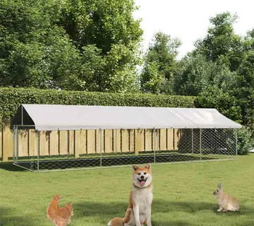 vidaXL Vanjski kavez za pse s krovom 600 x 200 x 150 cm - Venlo