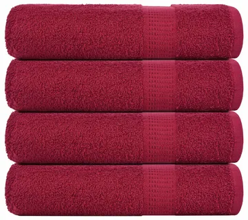 vidaXL Ručnici za kupanje FROGN 4 kom bordo 100x150 cm 360 g/m² - Venlo
