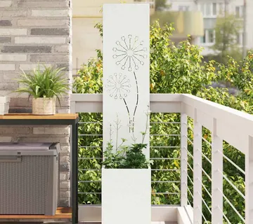 vidaXL Privatnost u vrtu Rezbarija Bijelo 32 x 32 x 150 cm - Venlo