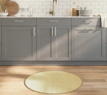 vidaXL Okrugli tepih svijetli prirodni 80 cm od bambusa - Venlo