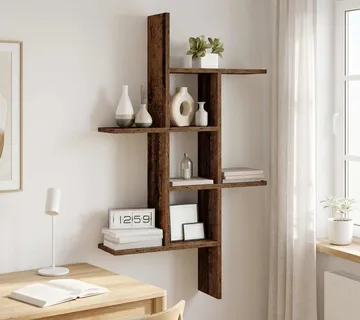 vidaXL Polica na zidu Staro drvo 61 x 15 x 102 cm Konstruirano drvo - Venlo