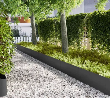 vidaXL Ograda oko Travnjaka 30 kom. 100 x 0,05 x 30 cm Crna - Venlo