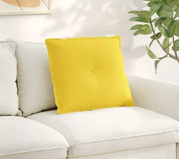 vidaXL Jastuk za leđa Svijetlo žuta 60 x 19 x 50 cm tkanina - Venlo