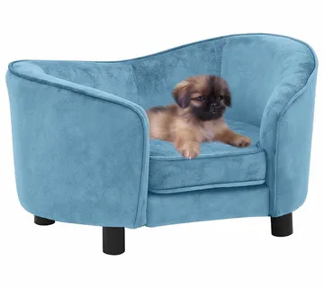 vidaXL Sofa za pse tirkizna 69 x 49 x 40 cm plišana - Venlo