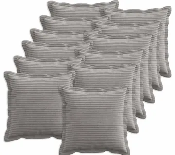 vidaXL Presvlaka za jastuk 12 kom. HOUTEN Svjetlosiva 40 x 40 cm Kord - Venlo