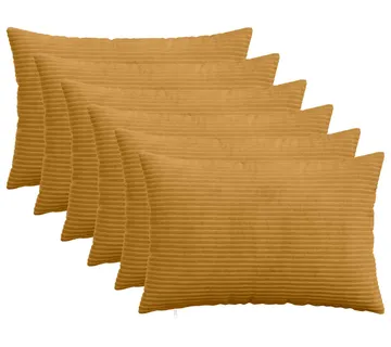 vidaXL Presvlaka za jastuk 6 pcs HEERLEN Žuta 30 x 50 cm Kord - Venlo