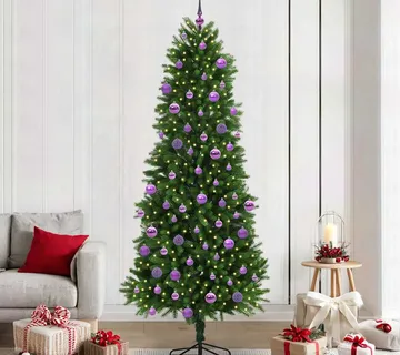 vidaXL Božićno drvce s 300 LED svjetlima s stalakom Zelena 240 cm PE - Venlo