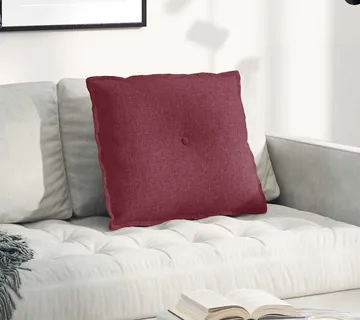 vidaXL Jastuk za leđa Vinska crvena 60 x 19 x 50 cm tkanina - Venlo